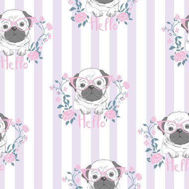 Bulldog, köpek, vektör, illüstrasyon