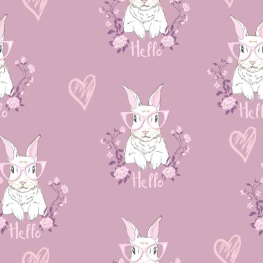 tavşan-hayvan, vektör, illüstrasyon