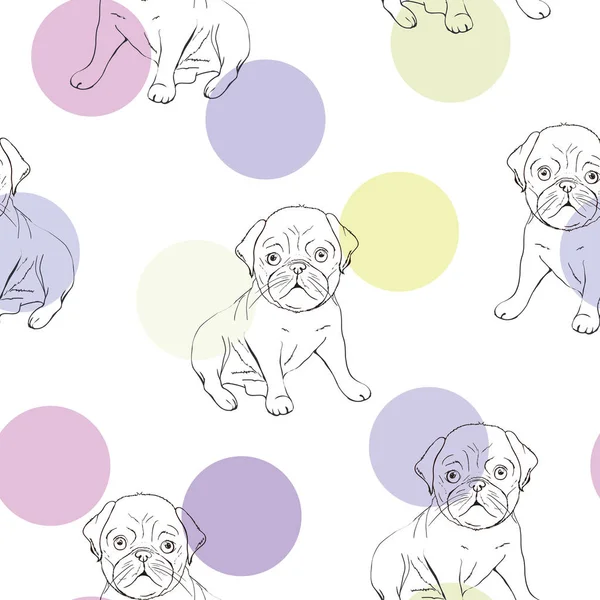 Bulldog, cão, vetor, ilustração — Vetor de Stock