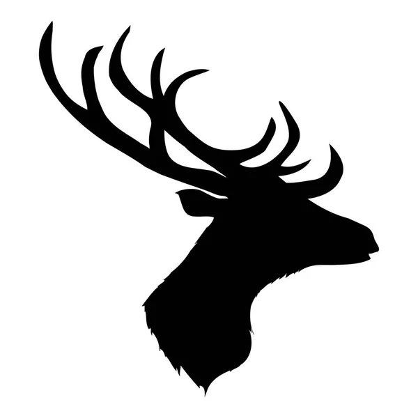 Silueta jelena, vektor, ilustrace — Stockový vektor