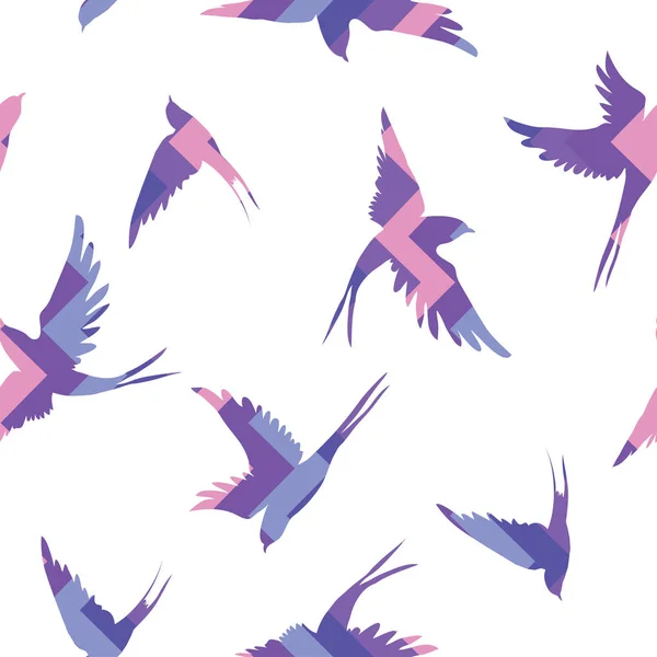 Hirondelles oiseaux illustration vectorielle — Image vectorielle