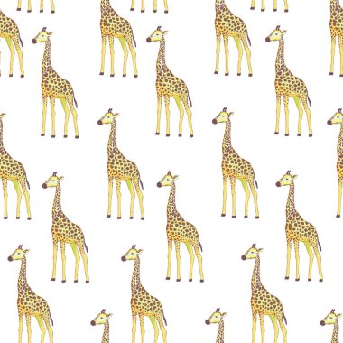 zürafa hayvan, vektör, illüstrasyon