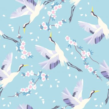 Vinç, kuşlar, vektör, illüstrasyon