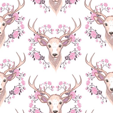 geyik model, vektör, illüstrasyon