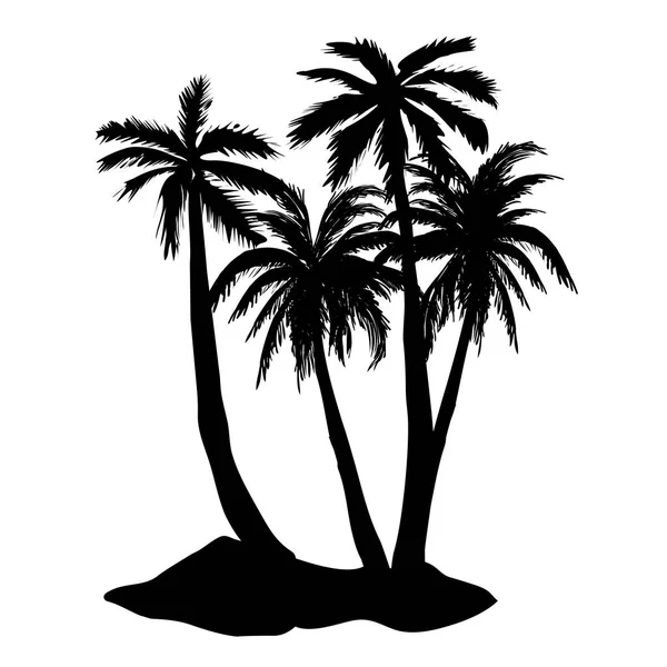 Palmy, drzewa, natura, wektor, ilustracja — Wektor stockowy
