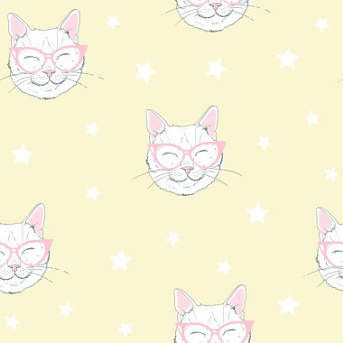 kedi model, vektör, illüstrasyon