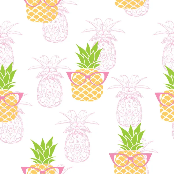 Wzór ananasa, wektor, ilustracja — Wektor stockowy