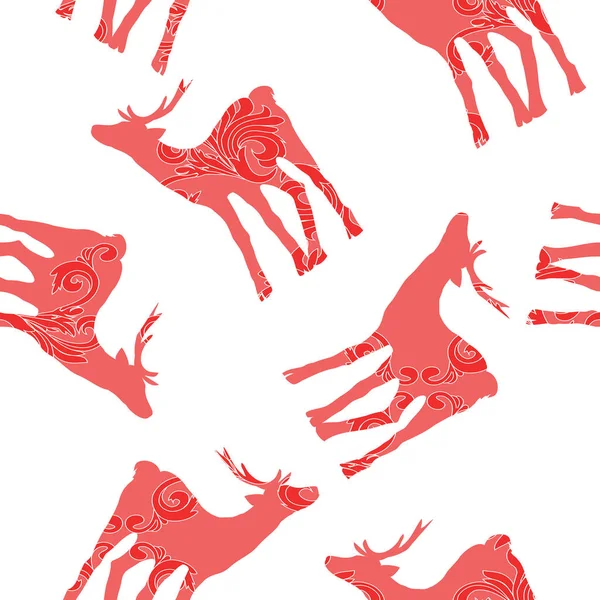 Deer pattern, vector, illustration — Stock Vector