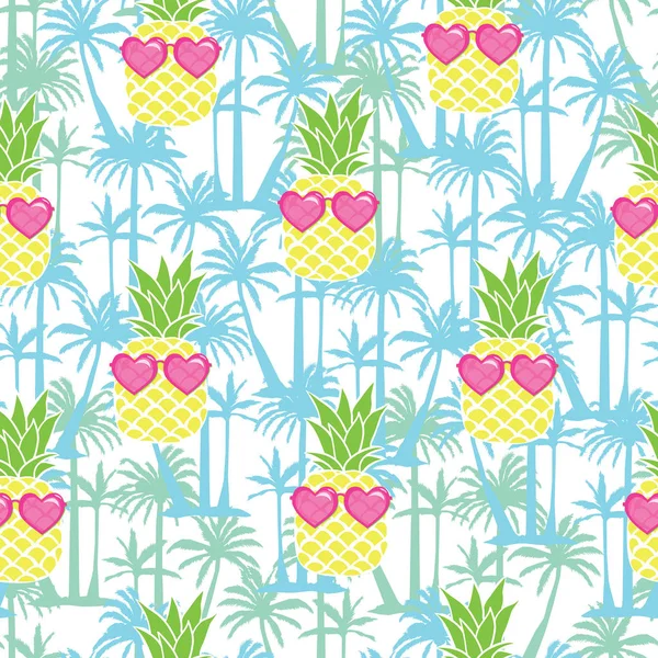 Modèle d'ananas, vecteur, illustration — Image vectorielle