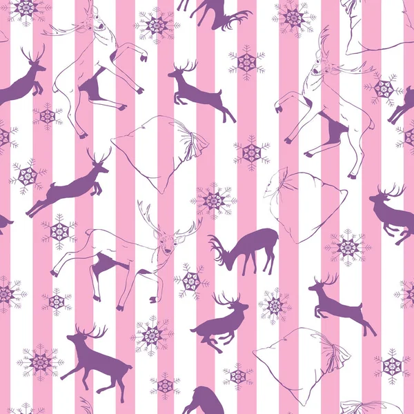 Deer pattern, vector, illustration — Stock Vector