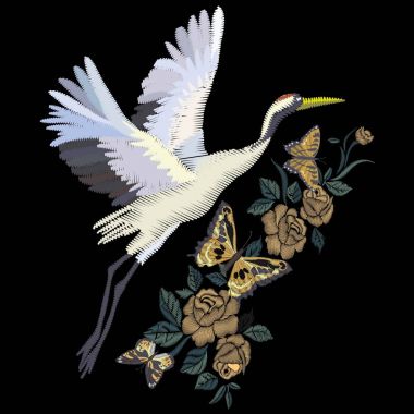 Vinç nakış, vektör çizim