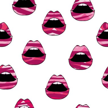 dudaklar model, vektör, illüstrasyon