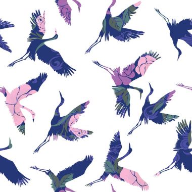 Vinç, model, vektör, illustrationabstract, sanat, Asya, Asya, arka plan, kuş, kültür, dekor, Dekorasyon, tasarım