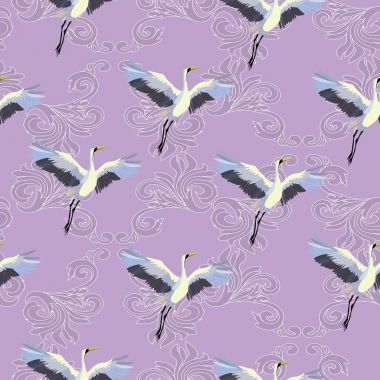 Vinç, model, vektör, illustrationabstract, sanat, Asya, Asya, arka plan, kuş, kültür, dekor, Dekorasyon, tasarım