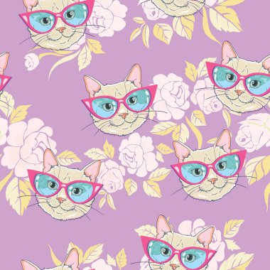 kedi model, vektör, illüstrasyon,