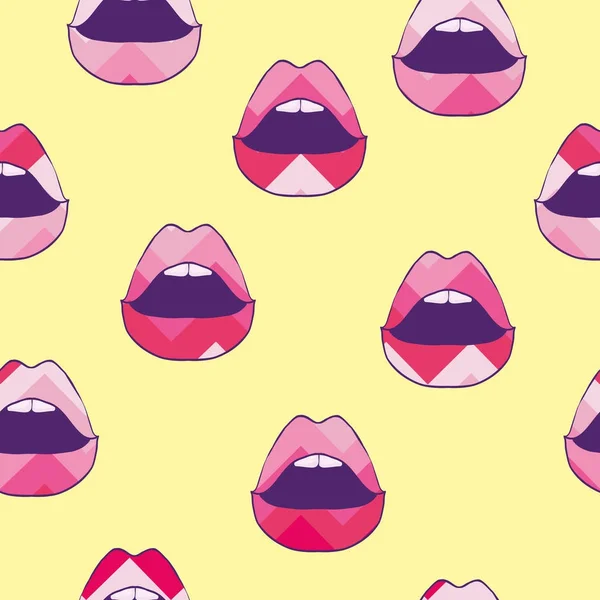 Lippenmuster, Vektor, Illustration — Stockvektor