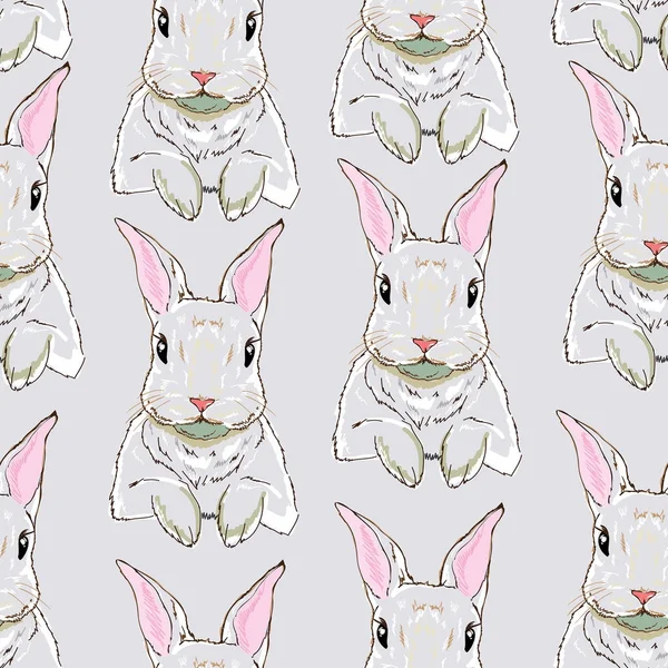 Conejo, patrón, vector, ilustración , — Vector de stock