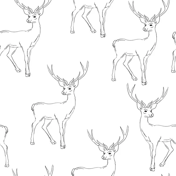 鹿动物, 媒介, 例证, — 图库矢量图片