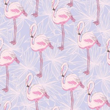 Güzel sorunsuz vektör tropikal desen arka plan ile flami