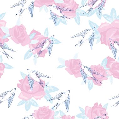 kuş vektör desen yutmak