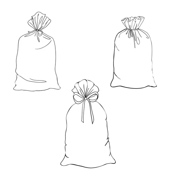 Desenho à mão desenhos animados estilo sacos de compras design —  Vetores de Stock