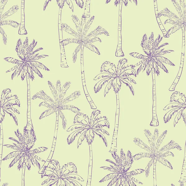 Sorunsuz tropik avuç içi desen. Vecto yaz sonsuz el çekilmiş