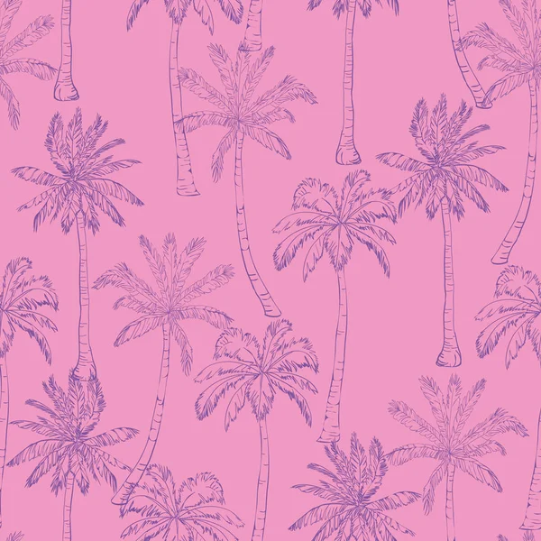 Sorunsuz tropik avuç içi desen. Vecto yaz sonsuz el çekilmiş