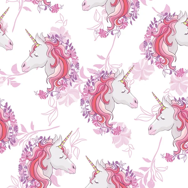 Tek boynuzlu at ve gökkuşağı seamless modeli üzerinde beyaz adam izole