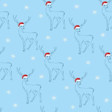 Geyik kafaları seamless modeli