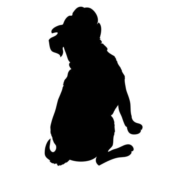 Bulldog francés de raza pura perro de pie en la vista lateral - vector silho — Archivo Imágenes Vectoriales