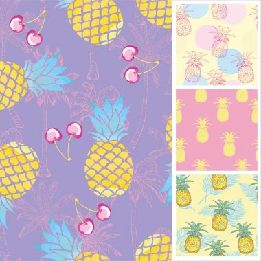 Yaz moda Dikişsiz desen. Doğa T vektör çizim