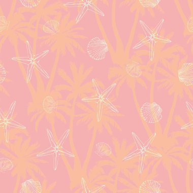 Vektör seamless modeli el ile Midye kabukları çizilmiş. Güzel deniz tasarım öğeleri, baskılar ve desenler için mükemmel.