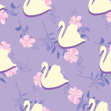 Kuğu Gölü seamless modeli - pembe