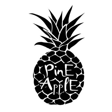 Ananas yaprağı simgesi ile. Beyaz arka plan üzerinde izole tropikal meyve. Yemek, tatlı, egzotik ve summer, vitamin, sağlıklı sembolü. Doğa logosunu görmeniz gerekir. Düz kavramı. Tasarım öğesi vektör çizim