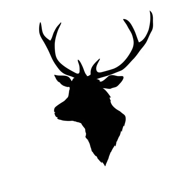 Deer silhouette, vector, illustration — Stock Vector