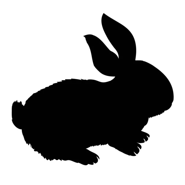 Silhouet van een vergadering van konijn, vectorillustratie — Stockvector