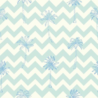 Palmiye ağacı desen. Dikişsiz el dokular egzotik trendy arka plan üzerinde çekilmiş. Doğa Tekstil baskı. Modern tropikal şablon web, kart, afiş, poster, kapak, el ilanı, davetiye, broşür, afiş için.