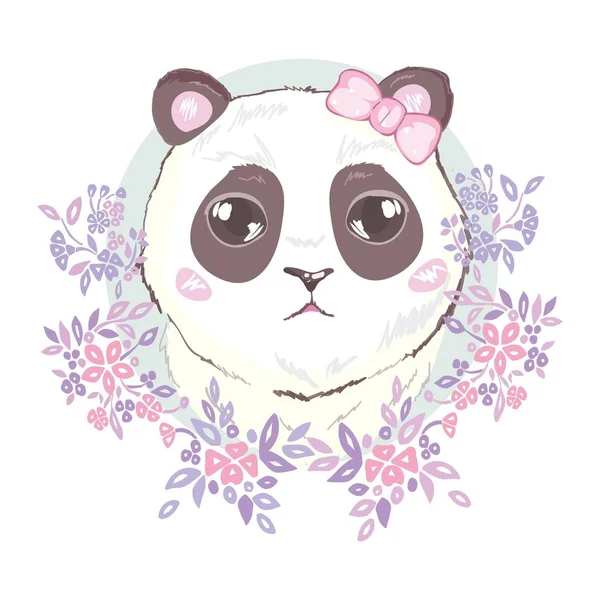 Sevimli Panda yüz vektör simgesi