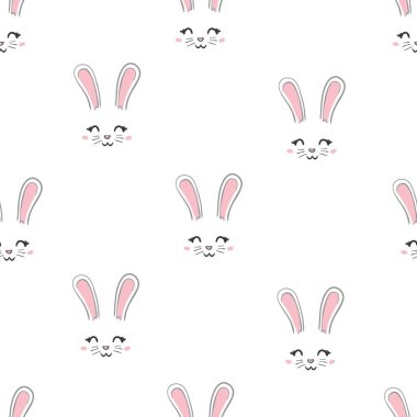 Sevimli tavşan yüzü. Sorunsuz duvar kağıdı