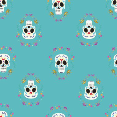 renkli kafatası şirin desen, Meksikalı ÖIüler Günü