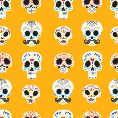 renkli kafatası şirin desen, Meksikalı ÖIüler Günü