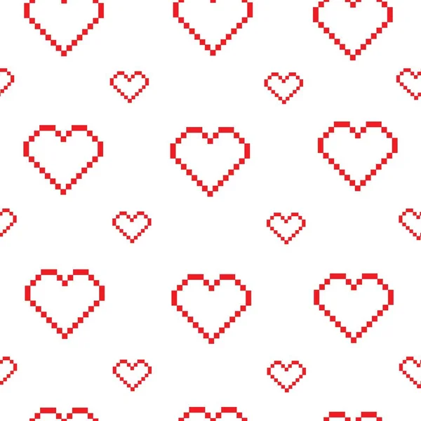 Coeur gribouille motif d'amour sans couture. Coeurs brossés dessinés à la main. Texture de fond pour la Saint-Valentin . — Image vectorielle