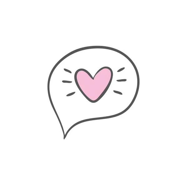 Hjärtikonen. Logo typ element illustration. hjärta design. färgad samling. hjärta koncept. Kan användas i webb-och mobil — Stock vektor