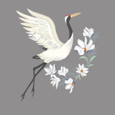 Vinç. Bir kuş uçuş. Tasarım öğesi. Vektör.