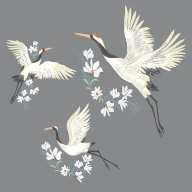 Vinç. Bir kuş uçuş. Tasarım öğesi. Vektör.