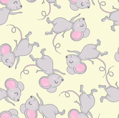 Sevimli fare desen vektör çizim