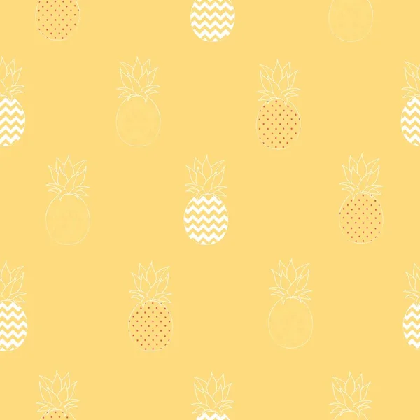 Vector Seamless Pattern Pineapples — Stock Vector