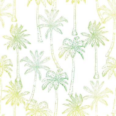Palmiye ağaçları ile vektör seamless modeli