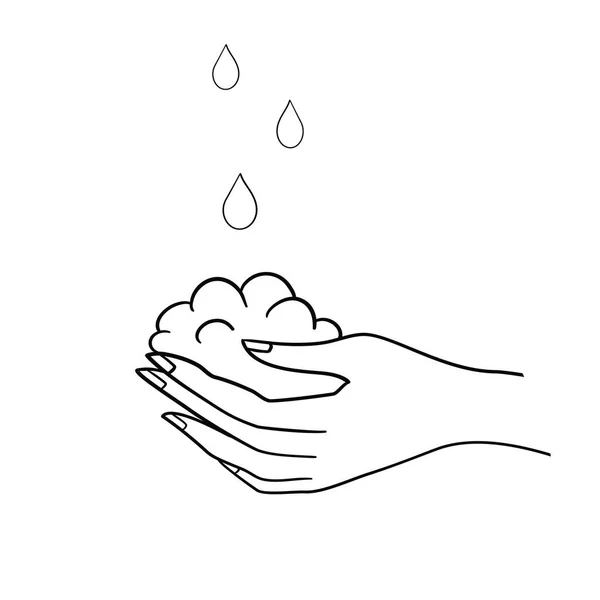 Étapes Pour Laver Les Mains Pour Prévenir Maladie Hygiène Gardez — Image vectorielle