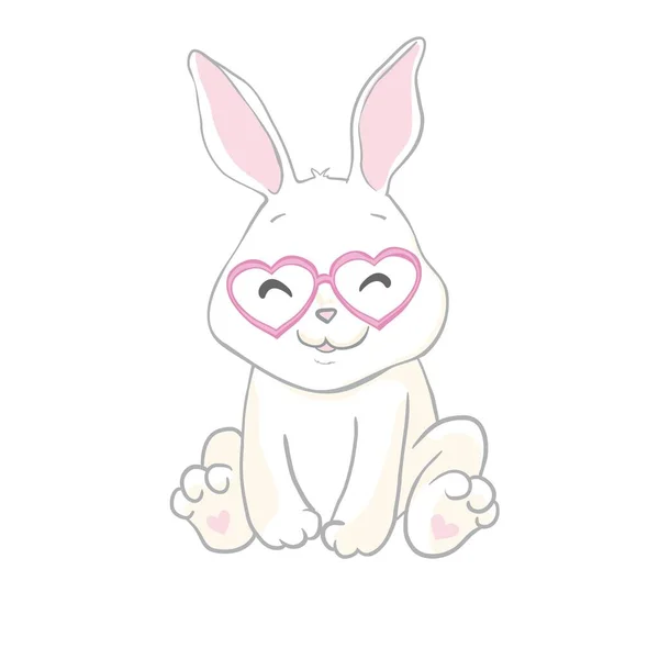 Roztomilý Bunny Hand Kreslené Vektorové Ilustrace Can Být Použit Pro — Stockový vektor